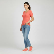 Load image into Gallery viewer, Coral Solid Color Boyfriend Tee