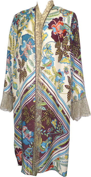 Floral Composition Kimono - Petit Pois by Viviana G