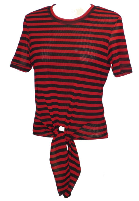 Striped Front Tie Top - Petit Pois by Viviana G