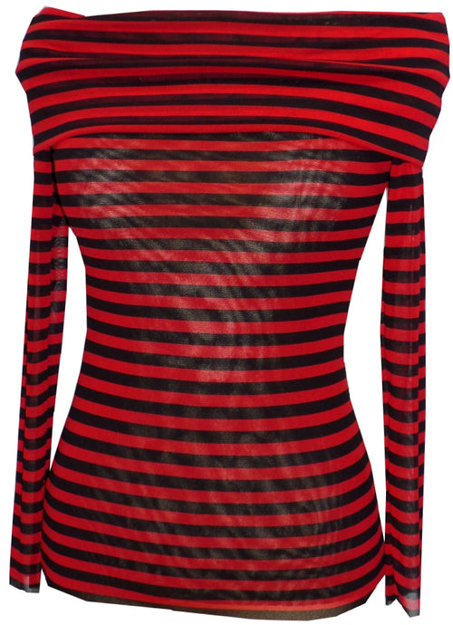 Striped Off Shoulder Top - Petit Pois by Viviana G