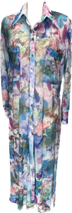 Fantasy Long Shirt Dress - Petit Pois by Viviana G