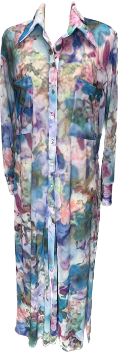 Fantasy Long Shirt Dress - Petit Pois by Viviana G