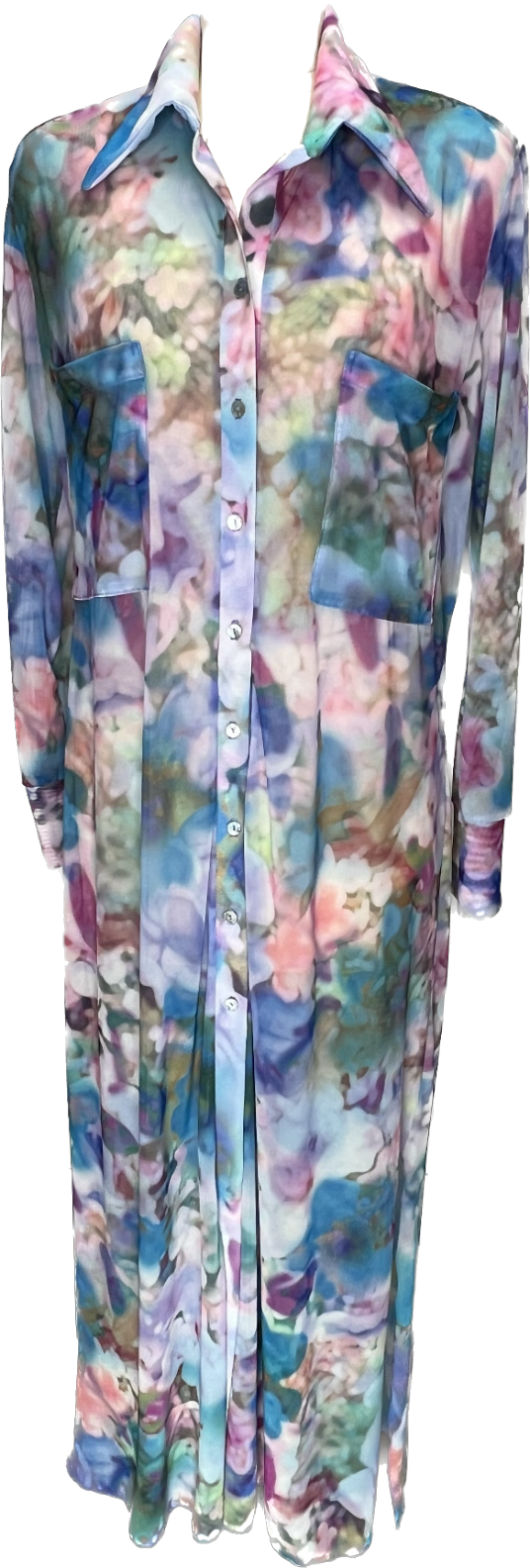 Fantasy Long Shirt Dress - Petit Pois by Viviana G