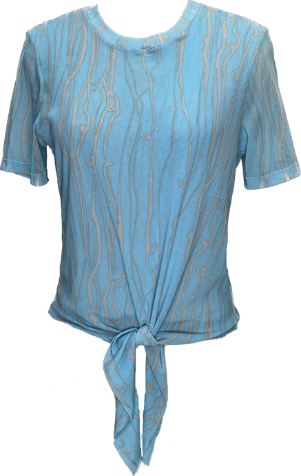 Glowing Light Front Tie Top - Petit Pois by Viviana G