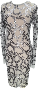 Gunmetal Embroidery Dress