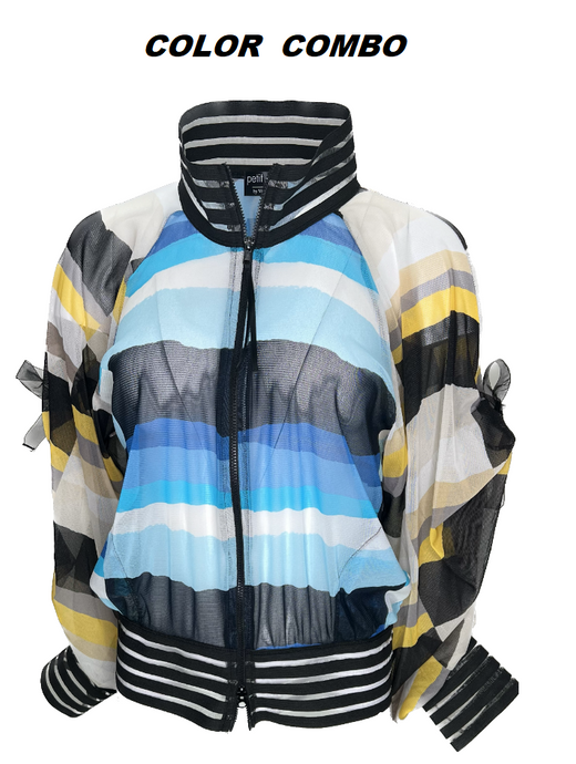 Combo Prints Bomber Jacket - Petit Pois by Viviana G