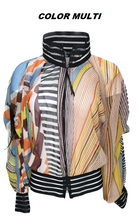 Load image into Gallery viewer, Geometric Combo Color  Bomber Jacket