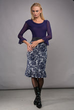 Load image into Gallery viewer, Sapphire Burnout Pencil Skirt