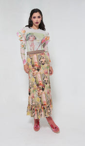 Royal Paisley Boho Skirt