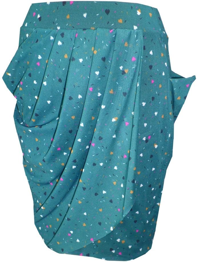 Love Me Teal Wrap Around Skirt - Petit Pois by Viviana G