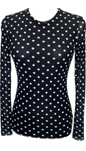 Load image into Gallery viewer, Mini Dots Black Crew Neck Tee