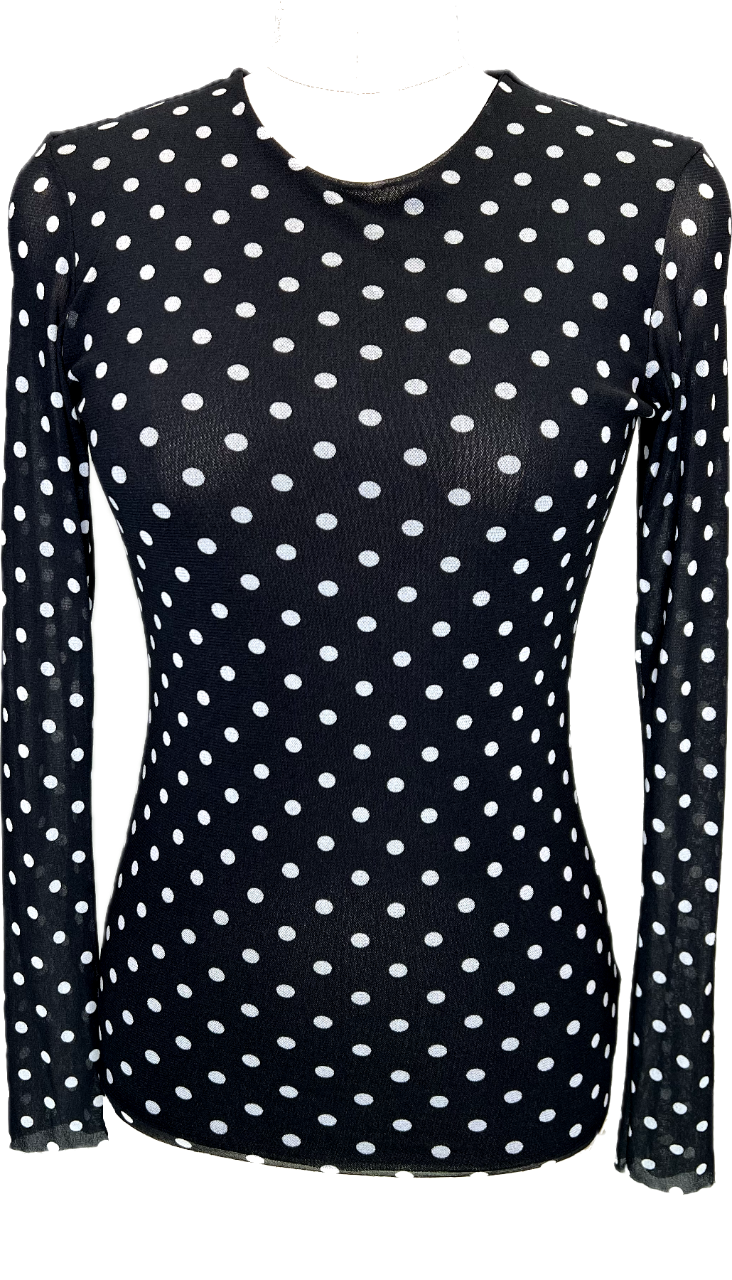 Mini Dots Black Crew Neck Tee