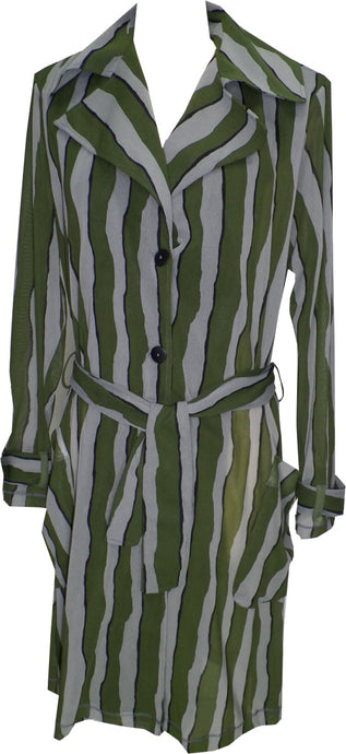 Mirror Stripes Trench Coat - Petit Pois by Viviana G