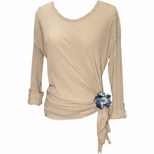 Load image into Gallery viewer, Oyster Solid Color Asymmetric Scoop Blouson