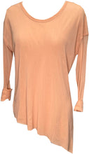Load image into Gallery viewer, Peach Solid Color Asymmetric Blouson
