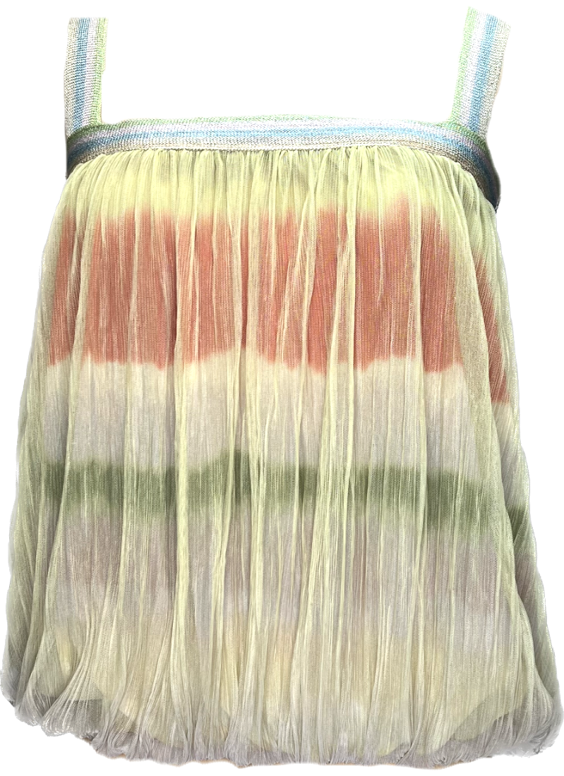 Pleated Ombre Bubble Top