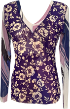 Load image into Gallery viewer, Purple Rain Double V Neck Top