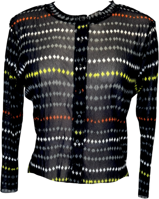 Zig Zag Cropped Cardigan - Petit Pois by Viviana G