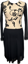 Load image into Gallery viewer, Swirl Burnout Beige Lace Dress