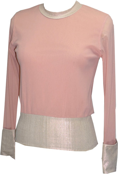 Rib Foil Combo Sweater - Petit Pois by Viviana G