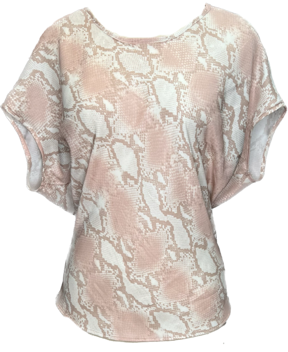 Polysilk Pink Reversible Cowl Top - Petit Pois by Viviana G
