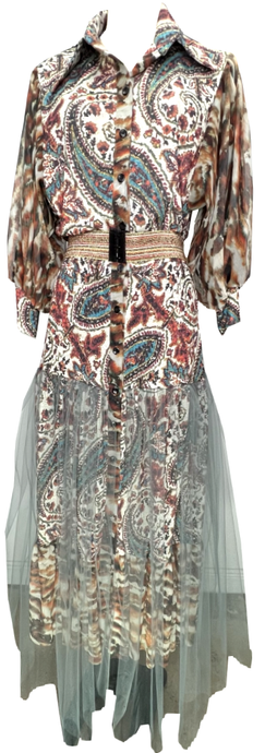 Shabby Chic Long Dress - Petit Pois by Viviana G
