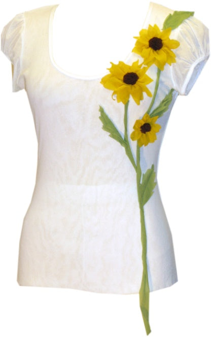 Sunflower Scoop Top - Petit Pois by Viviana G