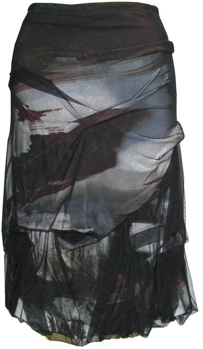 Storm Draped Skirt - Petit Pois by Viviana G