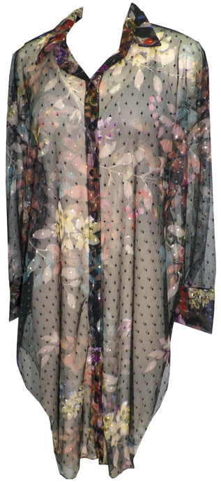Star Netting  Oversize Shirt - Petit Pois by Viviana G