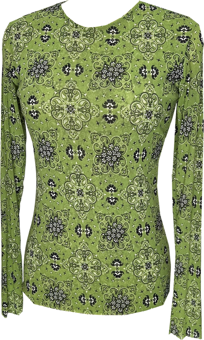 Serpentine Crew Top - Petit Pois by Viviana G