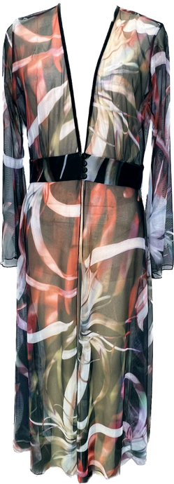 Strokes Long Duster - Petit Pois by Viviana G