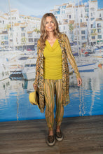 Load image into Gallery viewer, Costa Del Sol Gold Skinnie Pants - Petit Pois by Viviana G