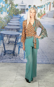 Costa Del Sol Aqua Wrap Around Top