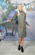 Load image into Gallery viewer, Costa Del Sol Aqua High Neck Dress