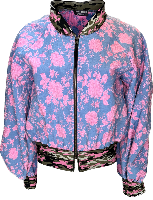 Tapestry Jacquard Bomber Jacket - Petit Pois by Viviana G