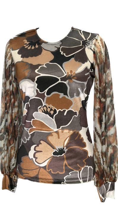 Velvet Flower Crew Top - Petit Pois by Viviana G