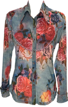 Load image into Gallery viewer, Vintage Rose Western Shirt - Petit Pois by Viviana G