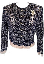 Load image into Gallery viewer, Vintage Velvet Cropped Jacket - Petit Pois by Viviana G