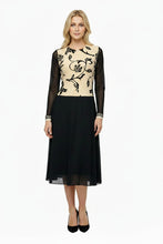 Load image into Gallery viewer, Swirl Burnout Beige Lace Dress
