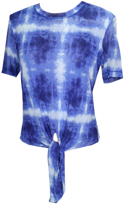 Water Blue Front Tie Top - Petit Pois by Viviana G