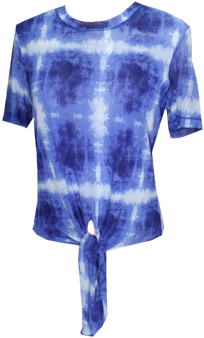 Water Blue Front Tie Top - Petit Pois by Viviana G