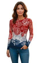 Load image into Gallery viewer, White Flower Crew Neck Tee