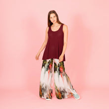 Load image into Gallery viewer, Wine Solid Color Swing Tank - Petit Pois by Viviana G