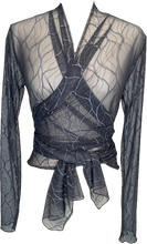 Load image into Gallery viewer, Grey  Wave Mesh  Wrap Around - Petit Pois by Viviana G