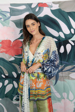 Load image into Gallery viewer, Recycled  Combo Printed Kimono  With PomPoms - Petit Pois by Viviana G