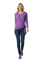 Load image into Gallery viewer, Purple Solid Color Asymmetric Blouson