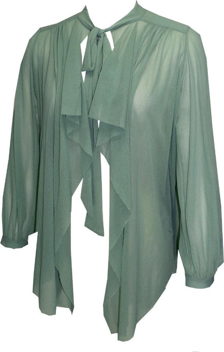 Loose Open Front Blouse - Petit Pois by Viviana G