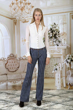 Load image into Gallery viewer, Knit Twill Boot Leg Pants With Front Zipper - Petit Pois by Viviana G
