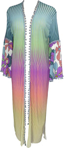 Aquarius Pom Pom Kimono - Petit Pois by Viviana G