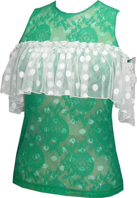 Bare Shoulder Top - Petit Pois by Viviana G